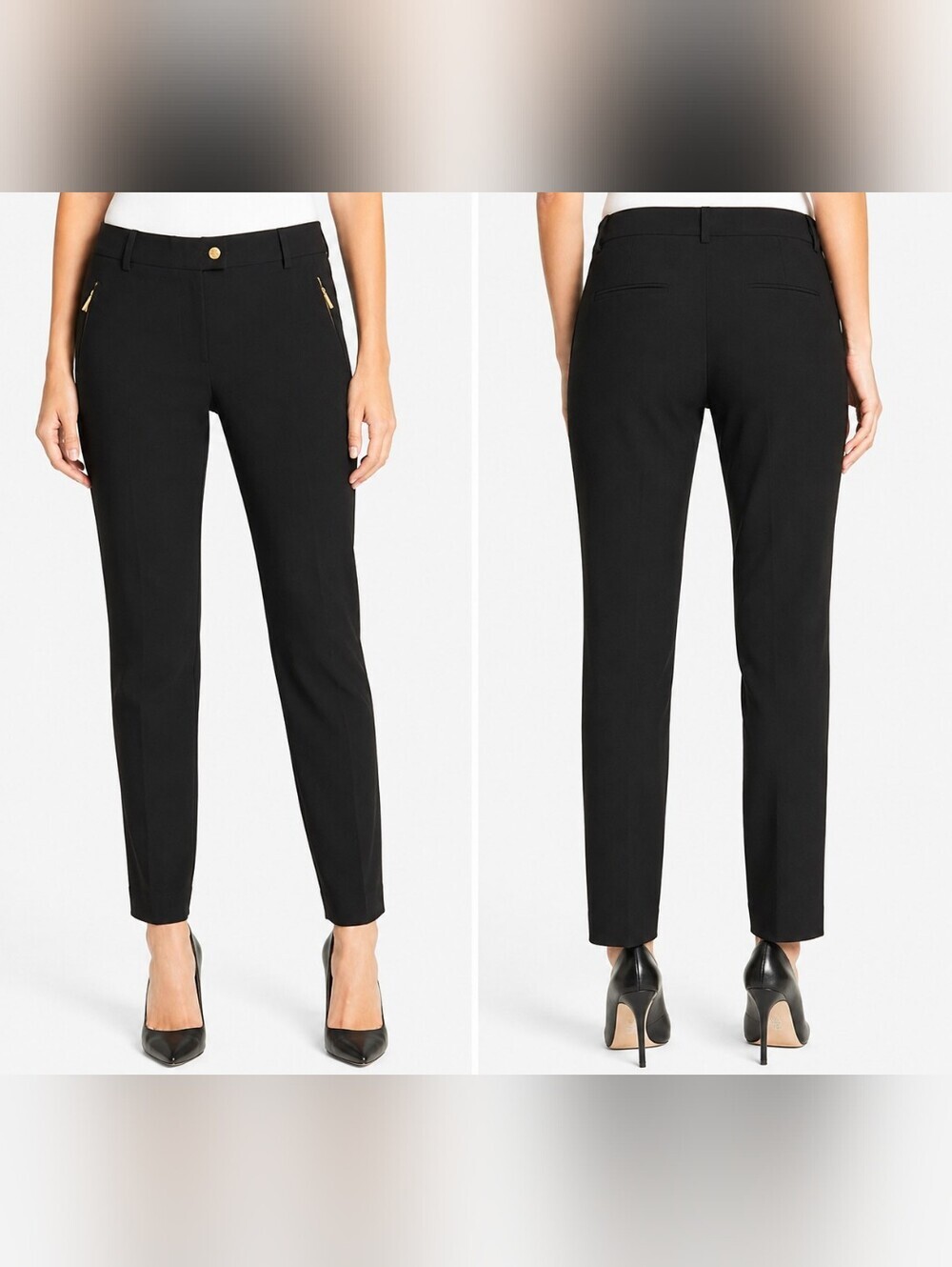 Tory Burch Black Slim Leg Career Dress Pants Size 6